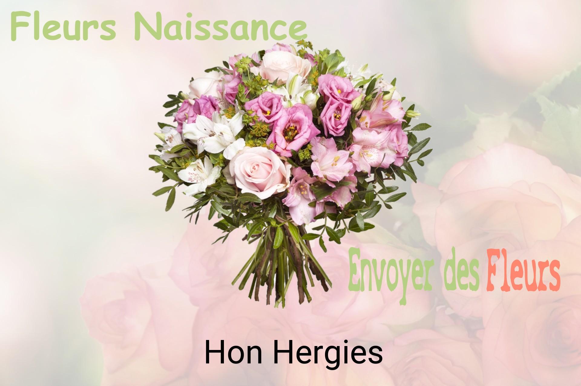 Bouquet de fleurs de naissance livré à Hon-Hergies
